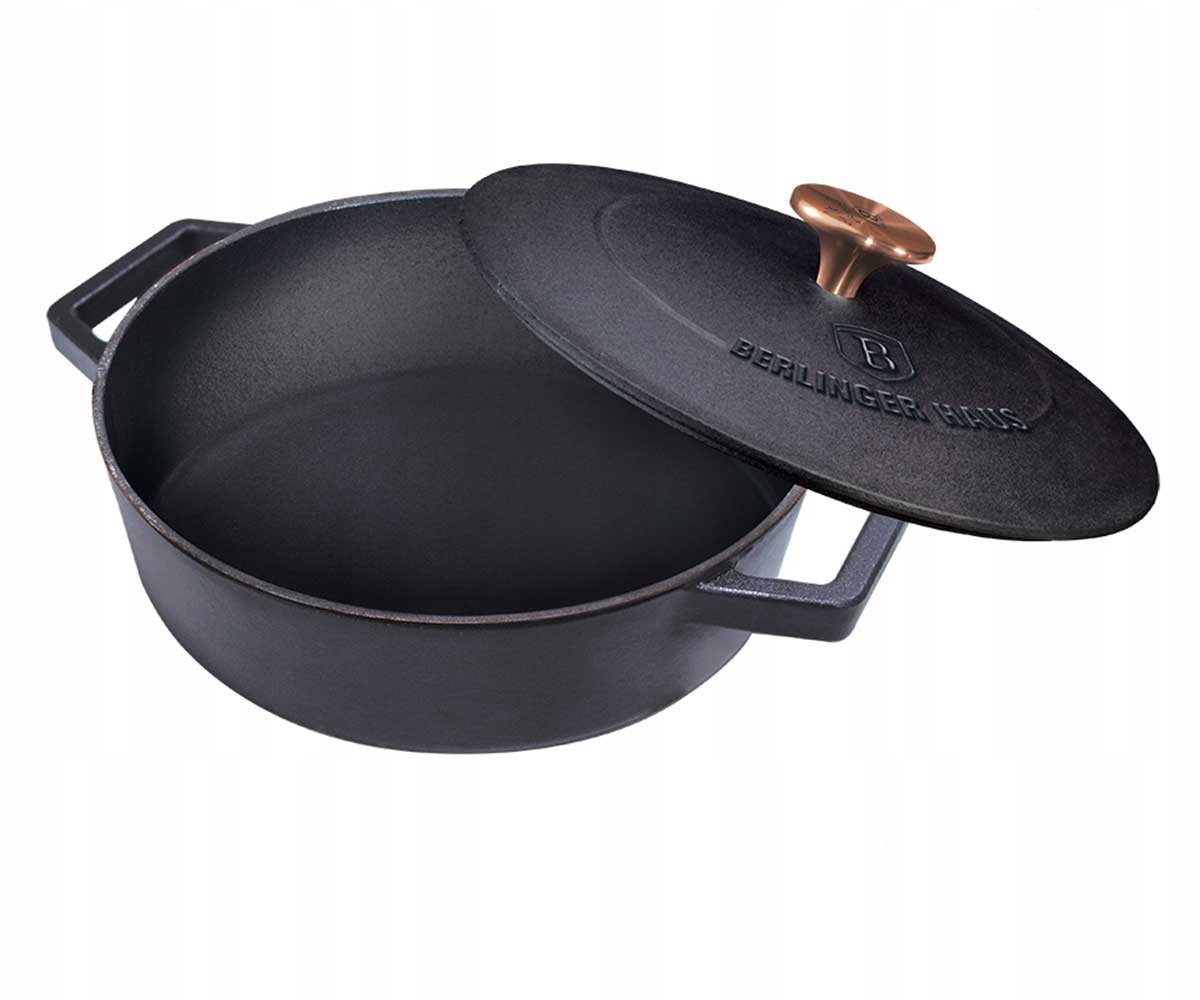 KETUS PUODAS 26 CM 2,6L INDUKCINĖS DUJOS MĖSOS KEPIMO TROŠINIMO MADA