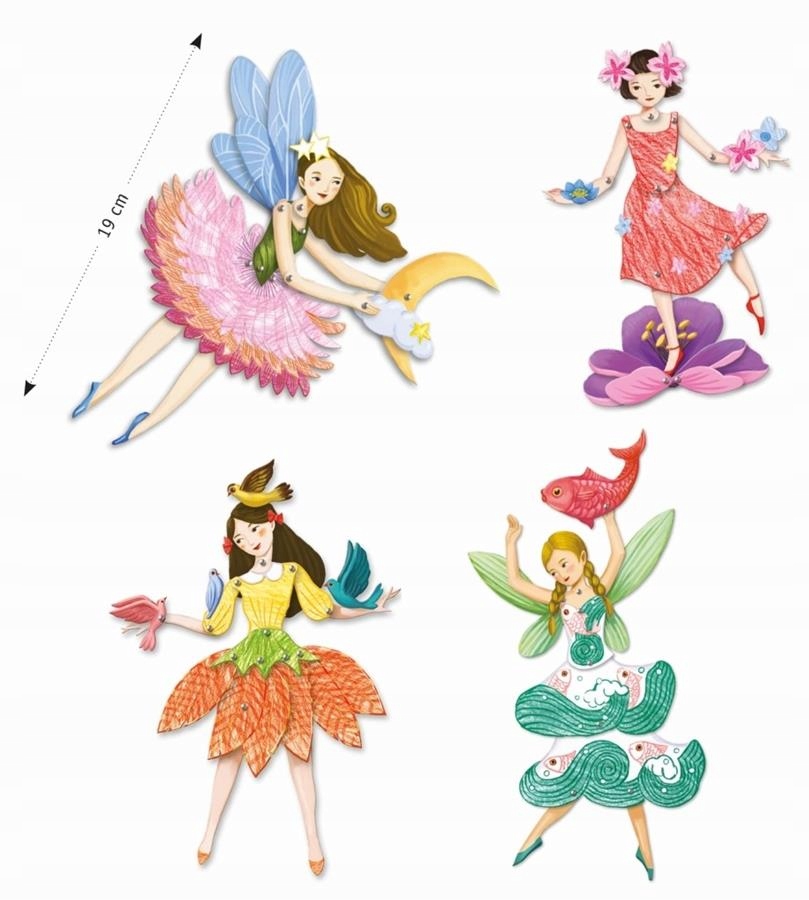 Djeco MOVING FAIRY CHARACTERS rinkinys