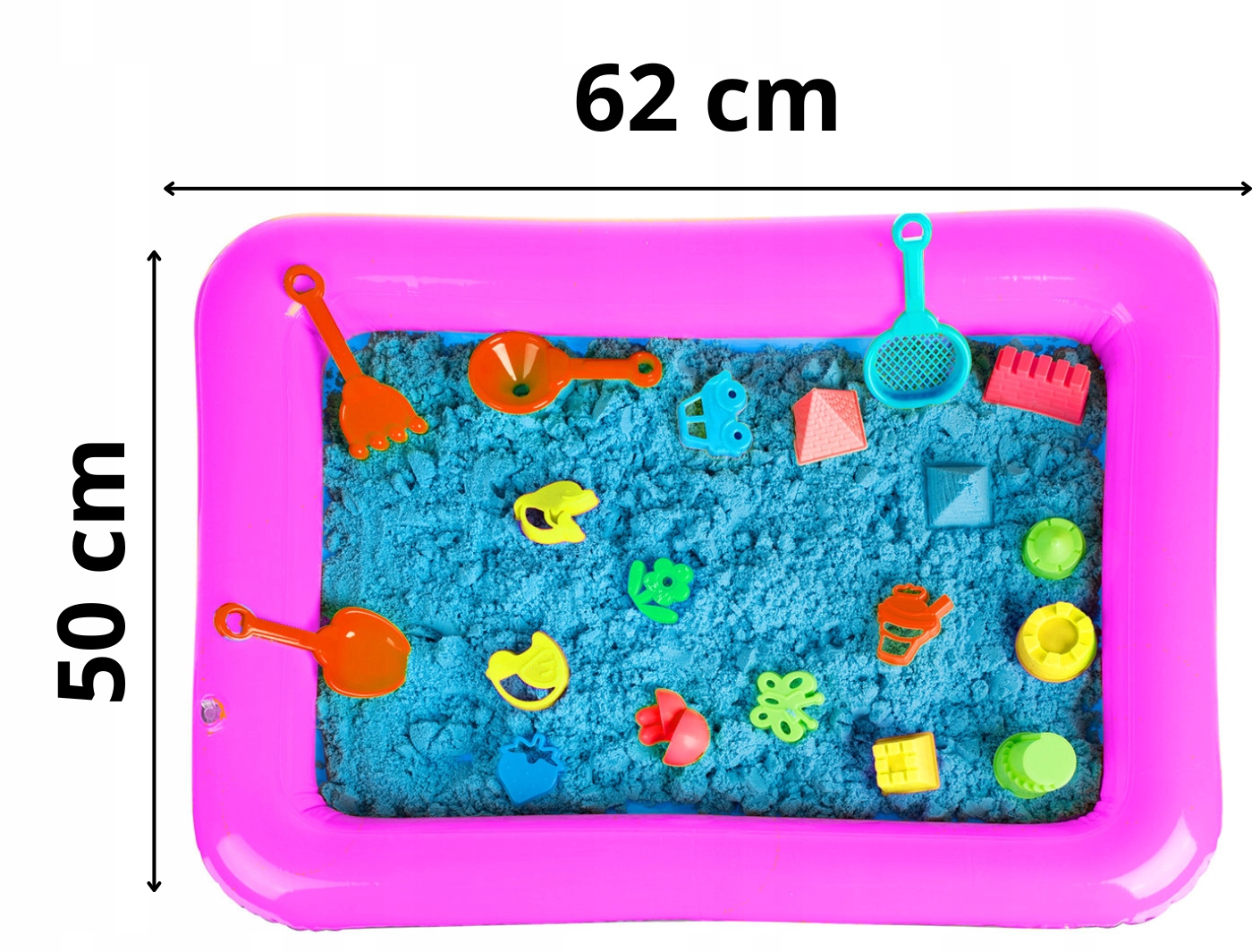 Kinetinis smėlis 3 kg su smėliniu baseiniu ir žaislais