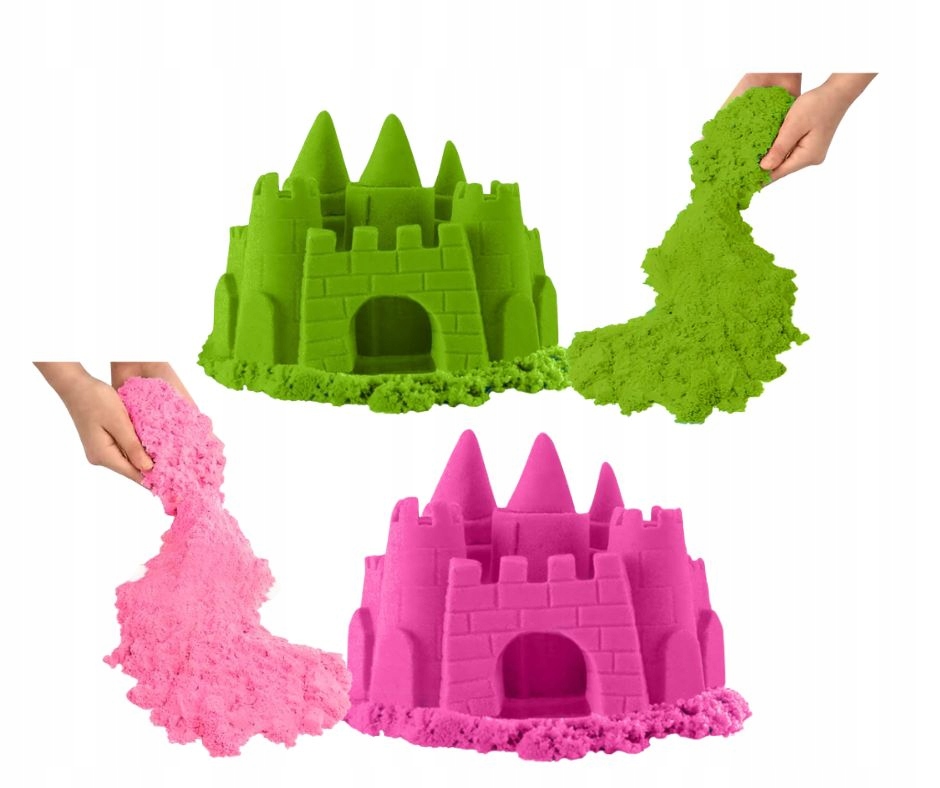 KINETINIS SMĖLIS 3KG MĖLYNAS RAUŽAS ŽALIAS MAGICAL VAIKAMS