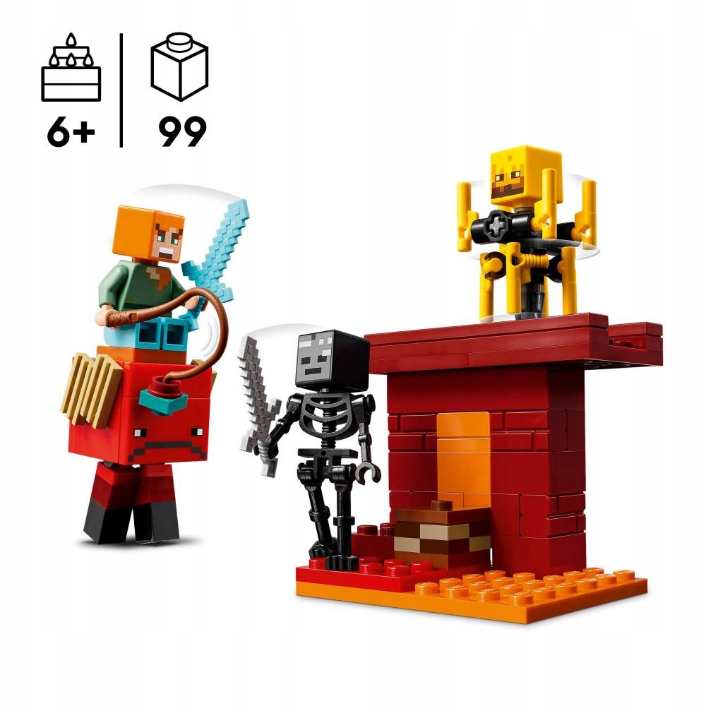 Lego Minecraft bitva ant Nethero tilto 21266
