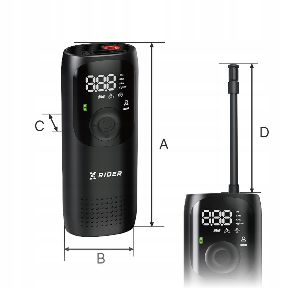 UNIVERSALUS ELEKTRINIS DVIRAČIO SIurblys, skirtas XRIDER MOTOROLERIUI 150 PSI