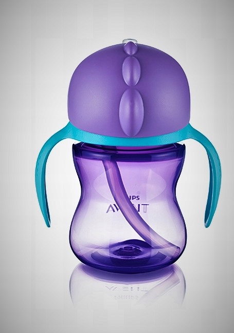 Philips Avent puodelis su silikoniniu snapeliu 200ml 6m+ mėlynas SCF551/05