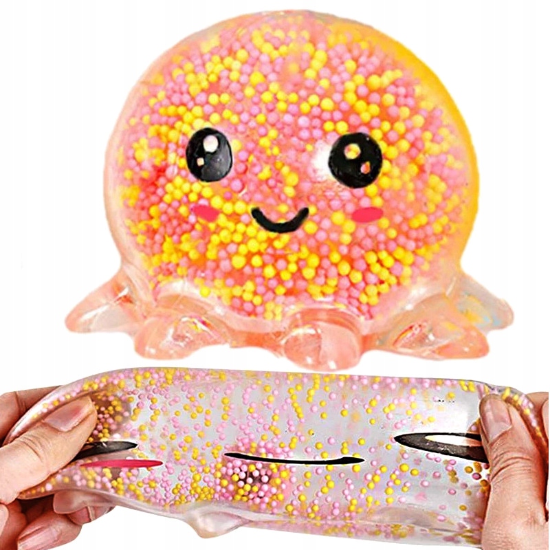 Šviesiantis squishy aštuonkojis su LED