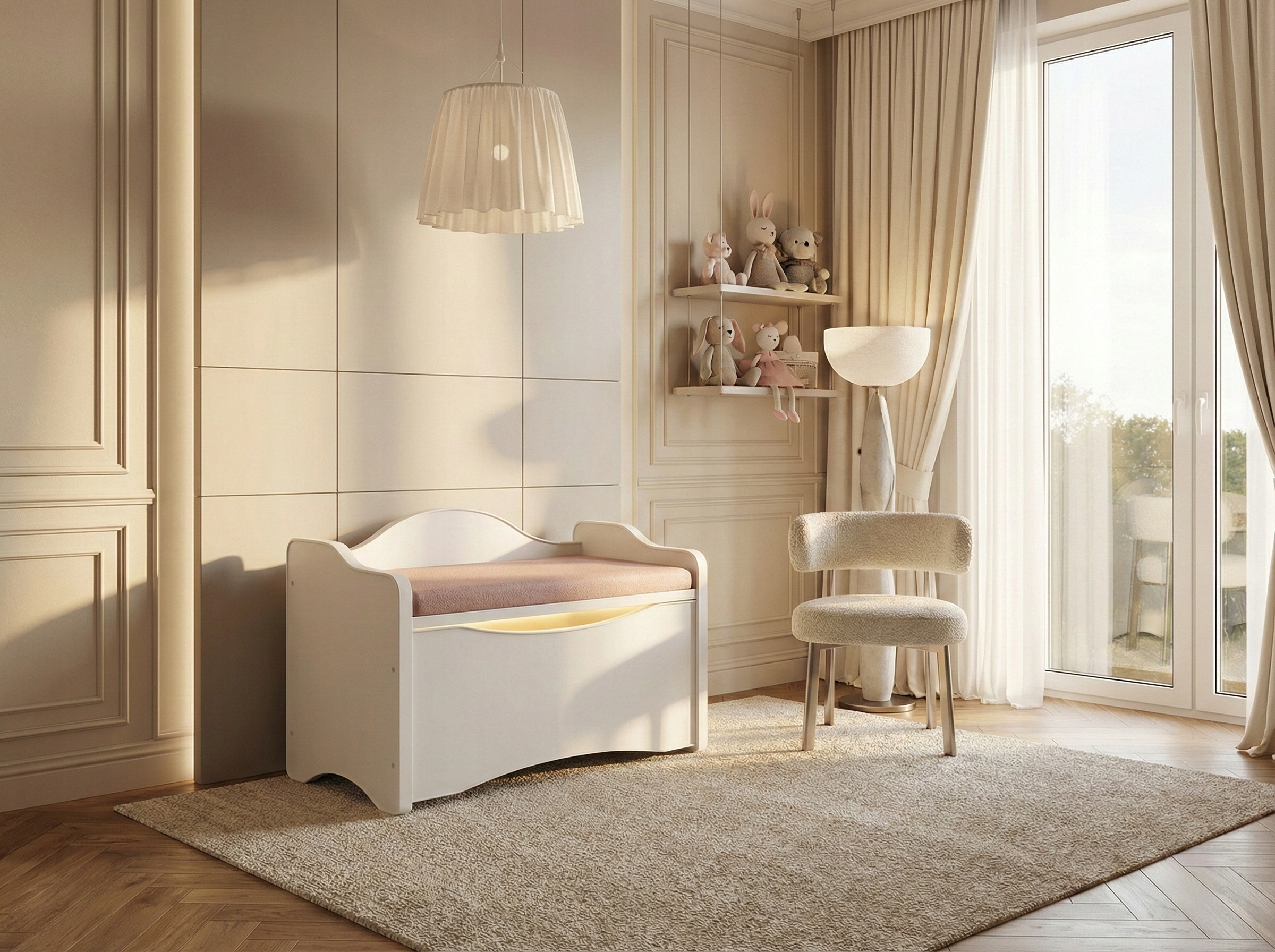2 viename žaislų bagažinė su sėdyne Happy Babies KNZS01 / 57L /52,6 × 36,5 × 30