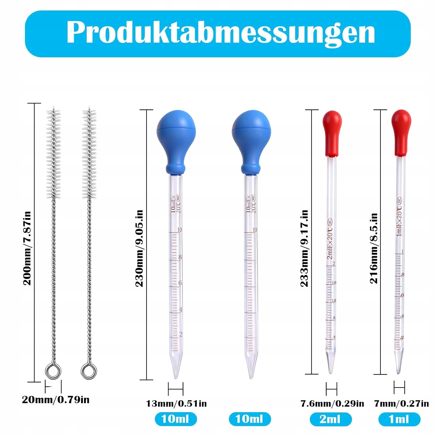 Stiklinės pipetės 1ml 2ml 5ml 10ml su laboratorinėmis svarstyklėmis