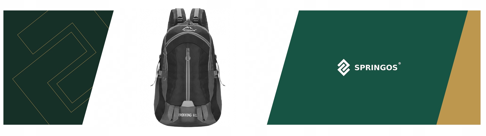 Springos trekinginis kuprinė, 60 l, juoda