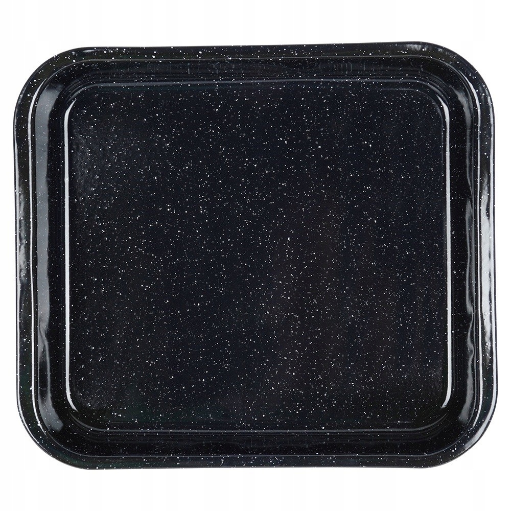 Kepimo skarda 41,5X36,5X7CM 8L JUODAS EMALINIS PLIENAS KEPIMUI