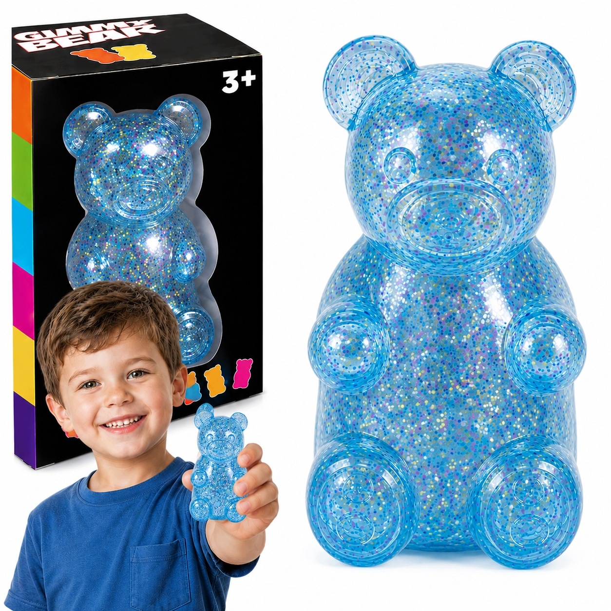 GNIOTEK SENSORY BEAR ANTISTRESS iš TikTok SQUISHY blizgančio žaislo