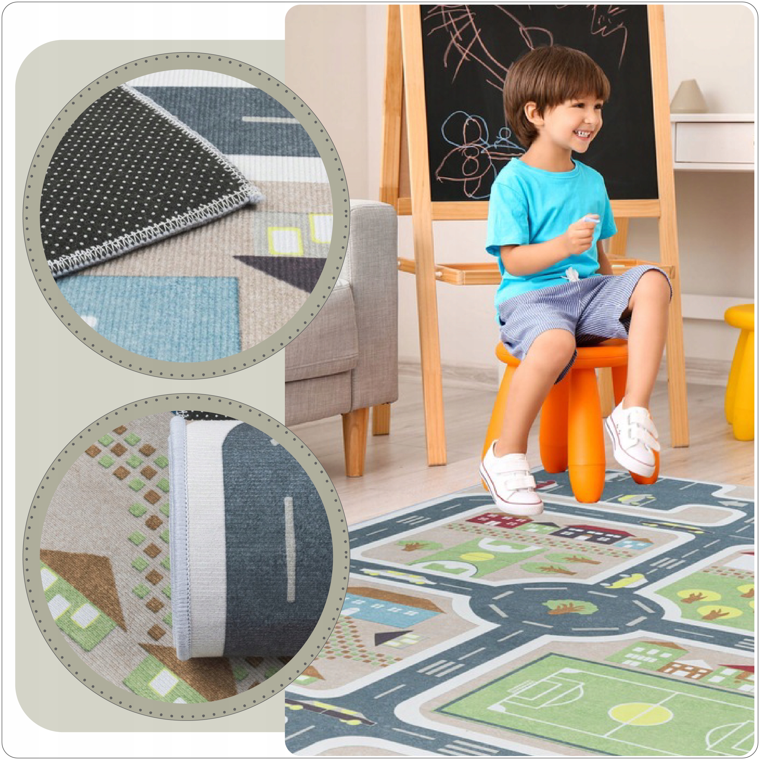 e-floor vaikų kilimas miesto gatvės 100x150 cm
