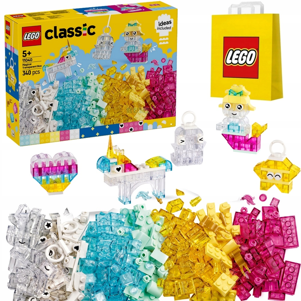 LEGO Classic 11040 skaidrūs klockai