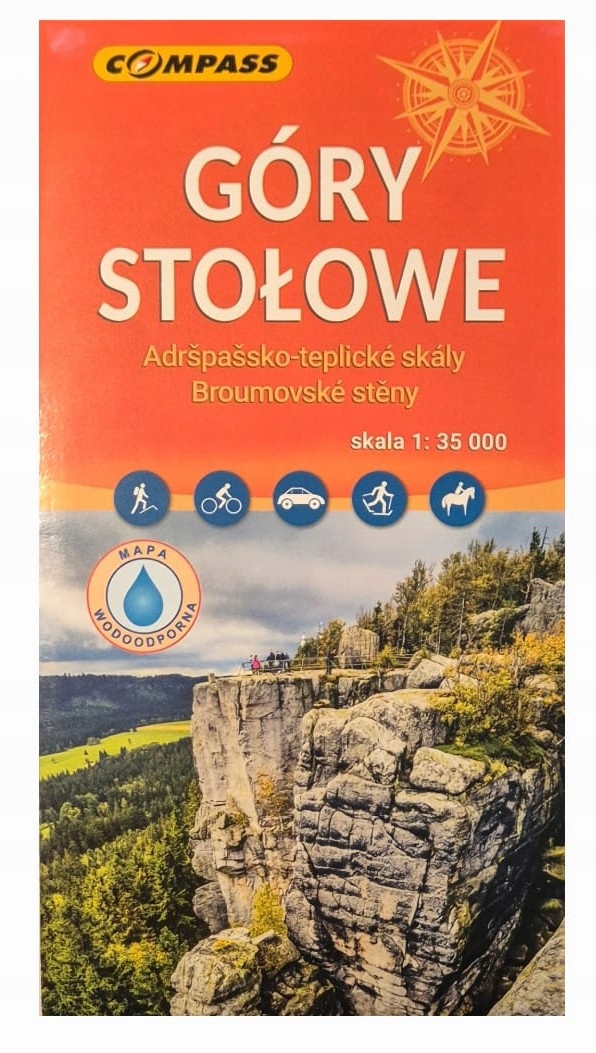 2024 m. Stołowe kalnai sulankstytas laminuotas žemėlapis Lenkijos turistas 1:35 000