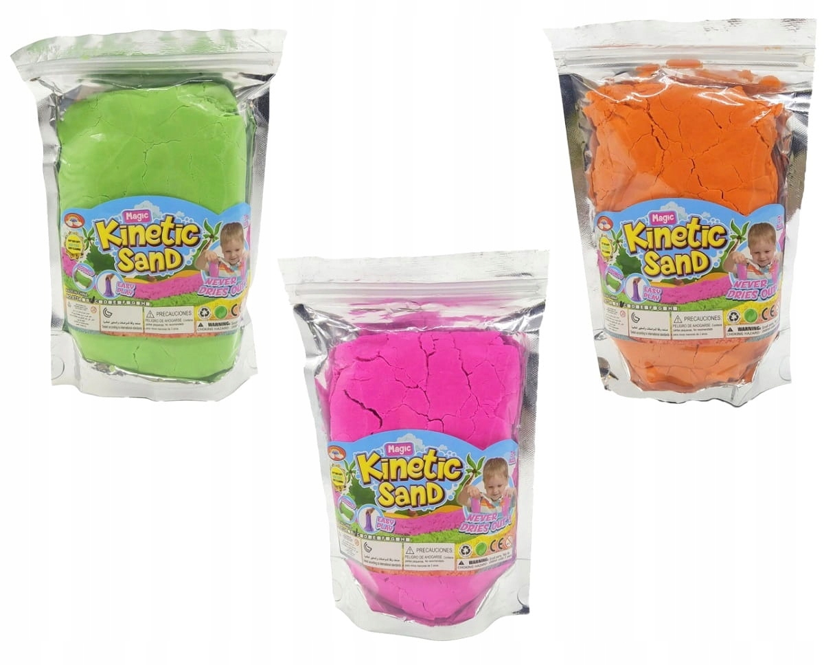 Bigtoys kinetinis smėlis įvariu spalvų 500g