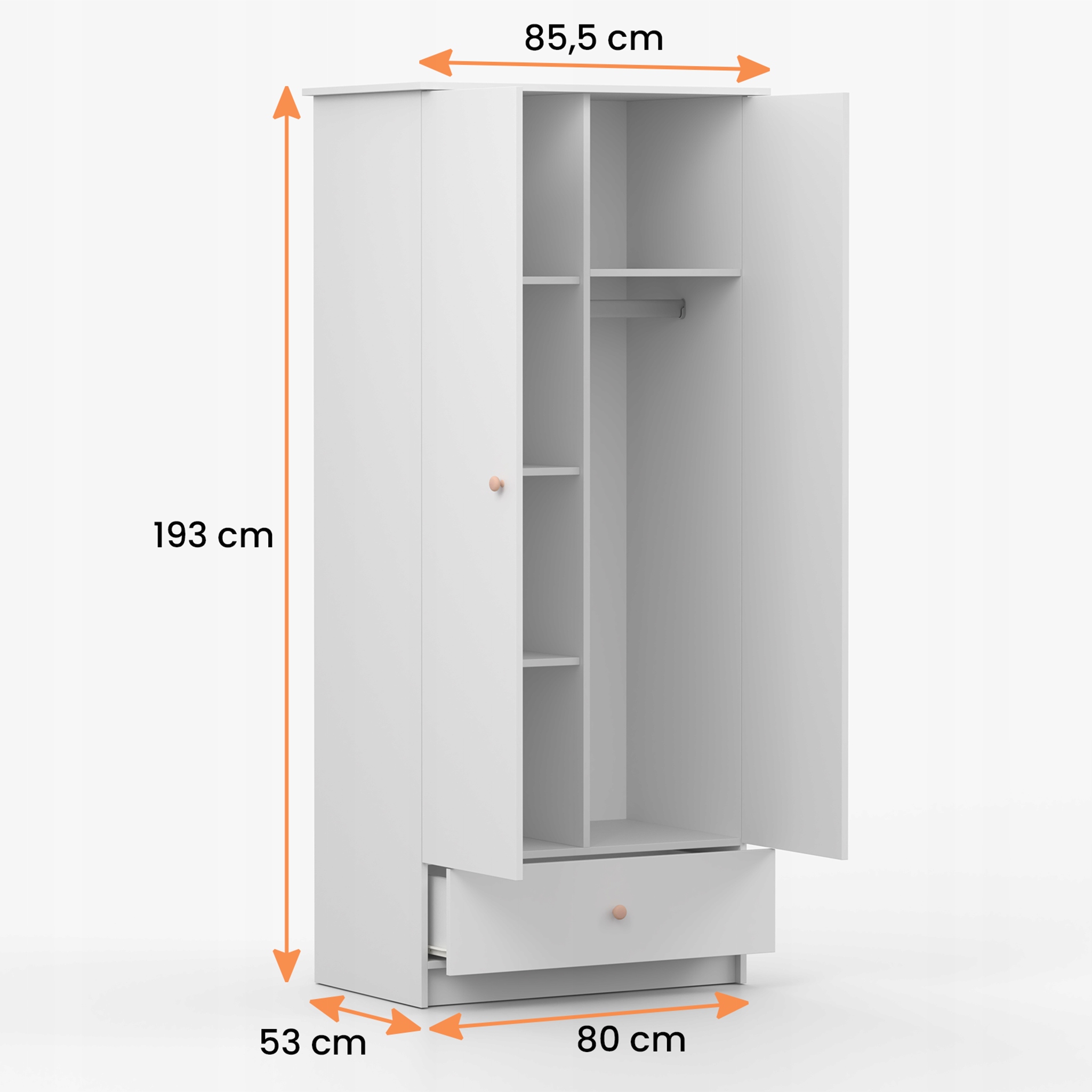 OLAF SYSTEM 2D SPINTA BALTAS/BALTAS + ANTRACITO RANKELIŲ stalčius GAMINTOJAS