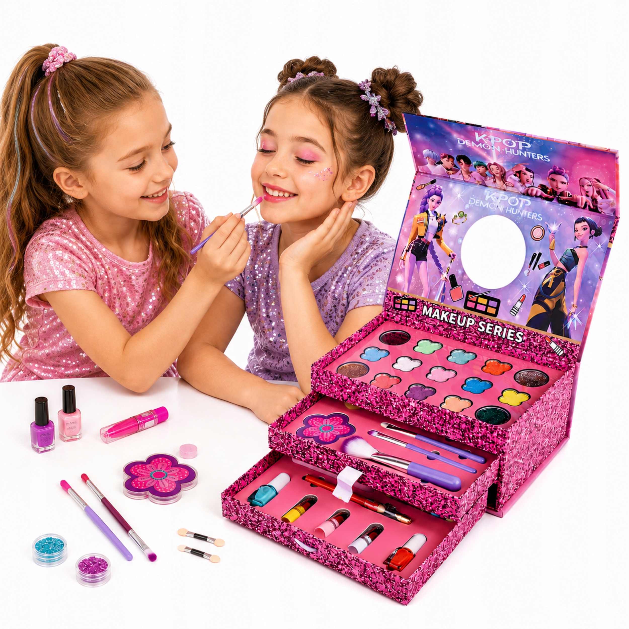 MAKIAŽO RINKINYS VAIKAMS, XXL BOX K-POP DEMON HUNTERS MAKEUP SERIES
