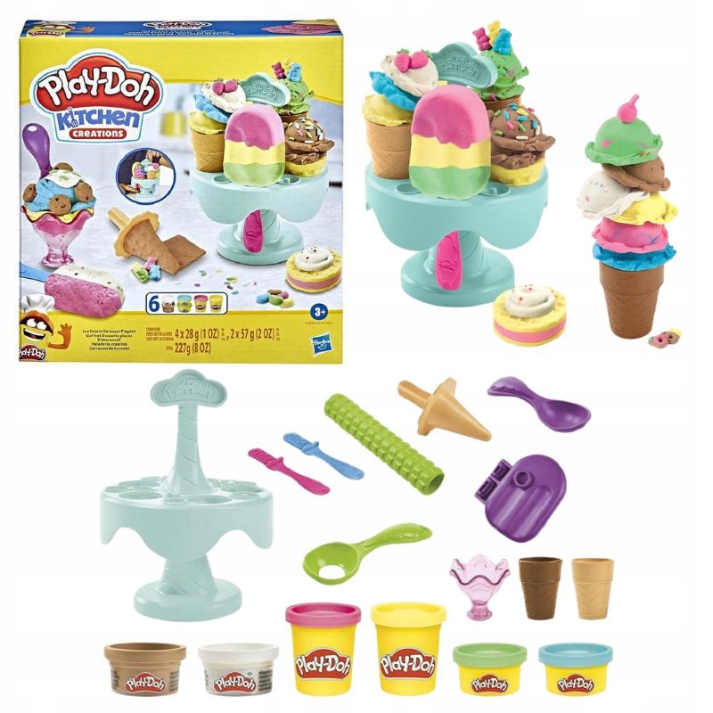 PLAY-DOH CASTRY RINKINYS LEDAI LEDAI PLAY PASTE VAMZTELIŲ PRIEDAI