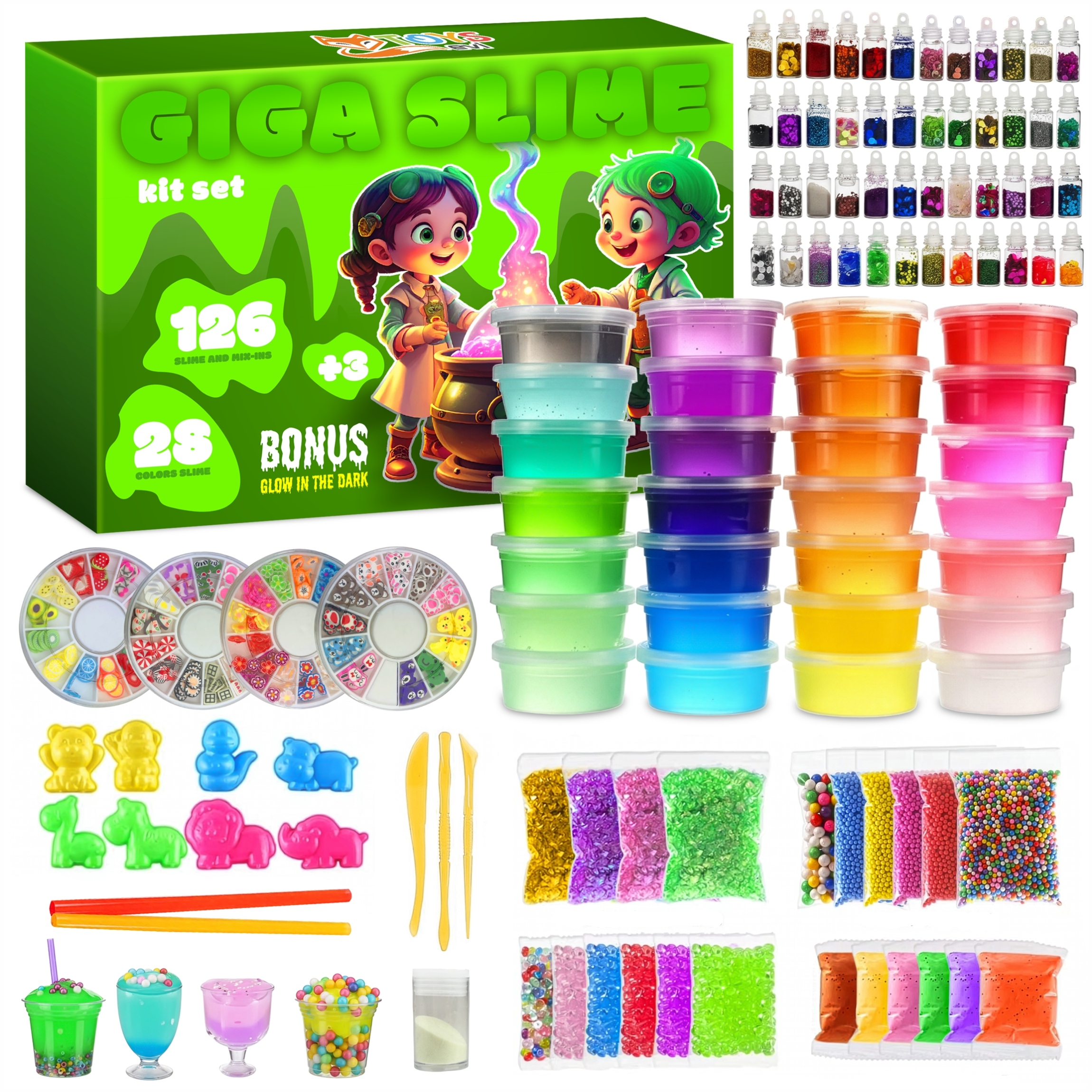 SLIME SLIME KIT DIDELIS XXL PASTE DOVANA, DIY, 126 in1