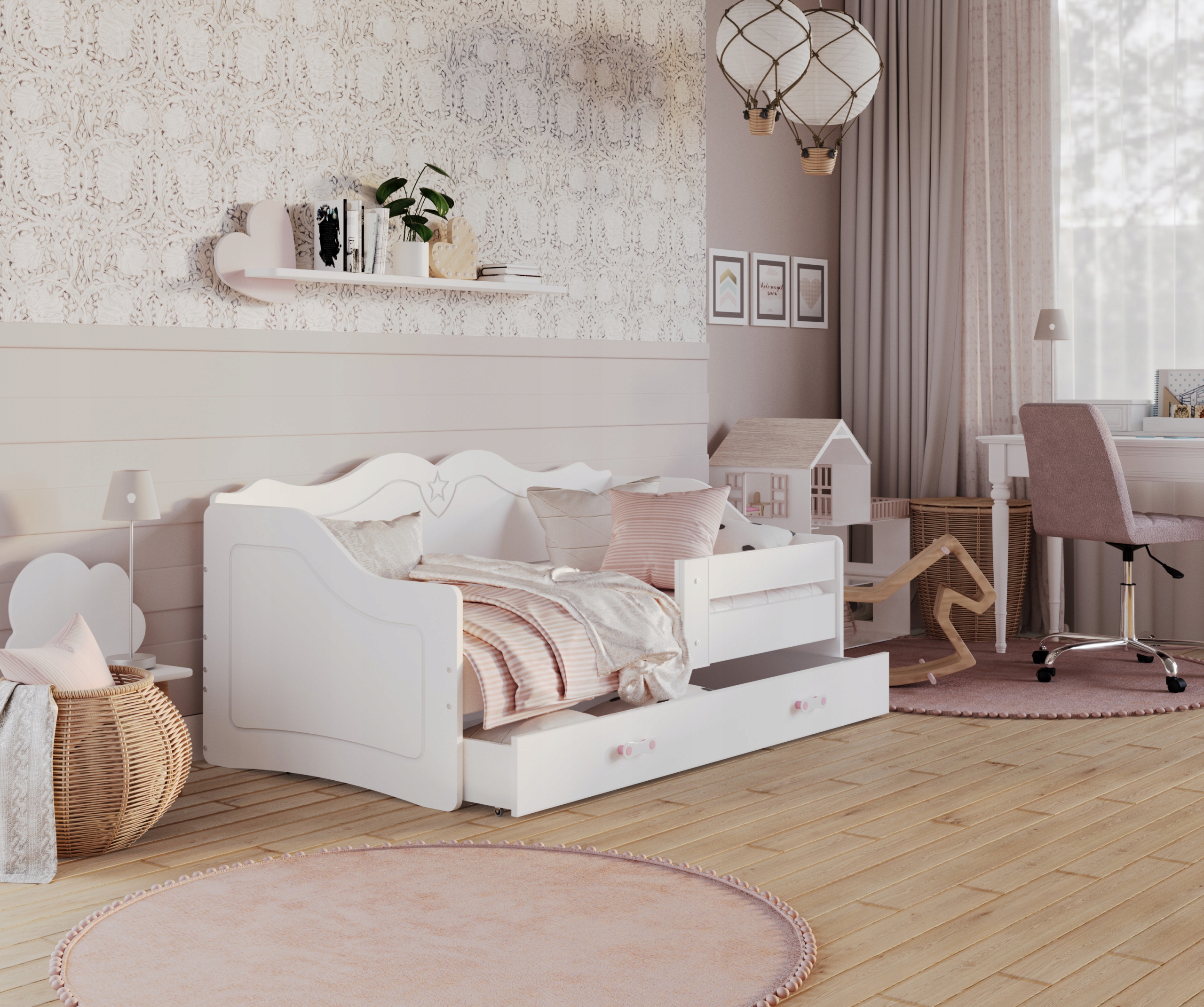 AJKmeble vaikiška patalynė 180x80 su čiužiniu Lili
