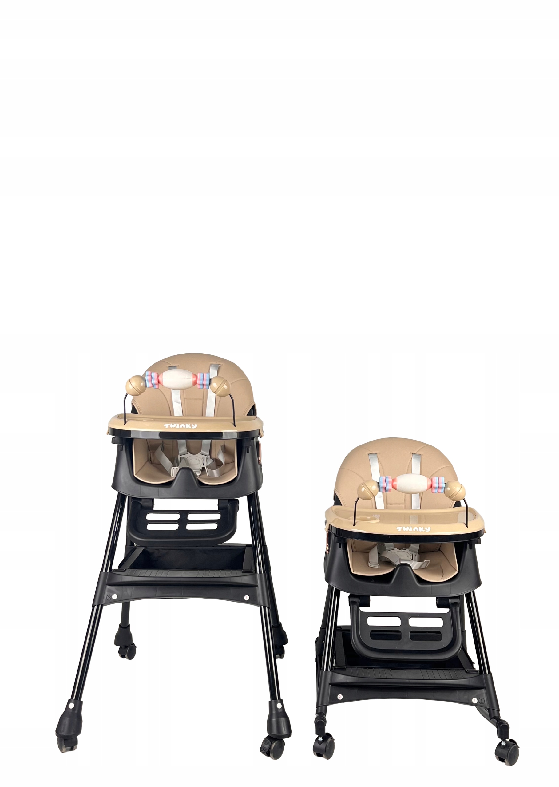 Twinky Baby MAXI SWING 2 in 1 maitinimo kėdutė - Reguliuojama - Juoda