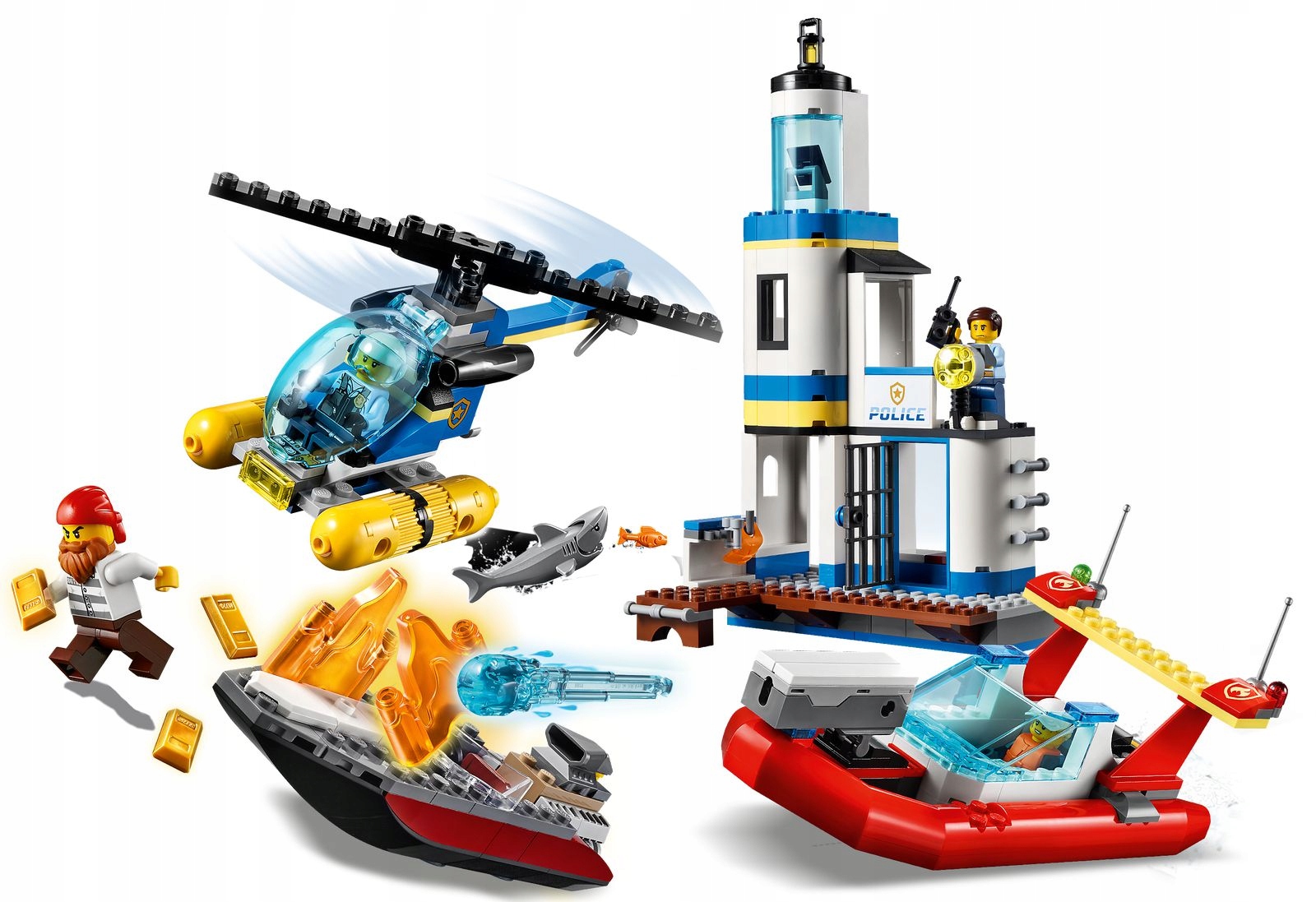 LEGO 60308 City – pajūrio policijos ir ugniagesių akcija