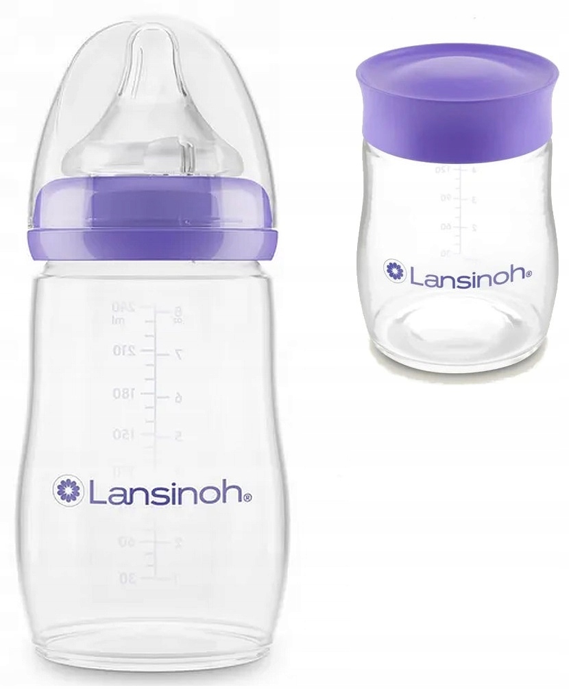 Lansinoh dvifunkcinė butelka 2x240 ml antikrupčius