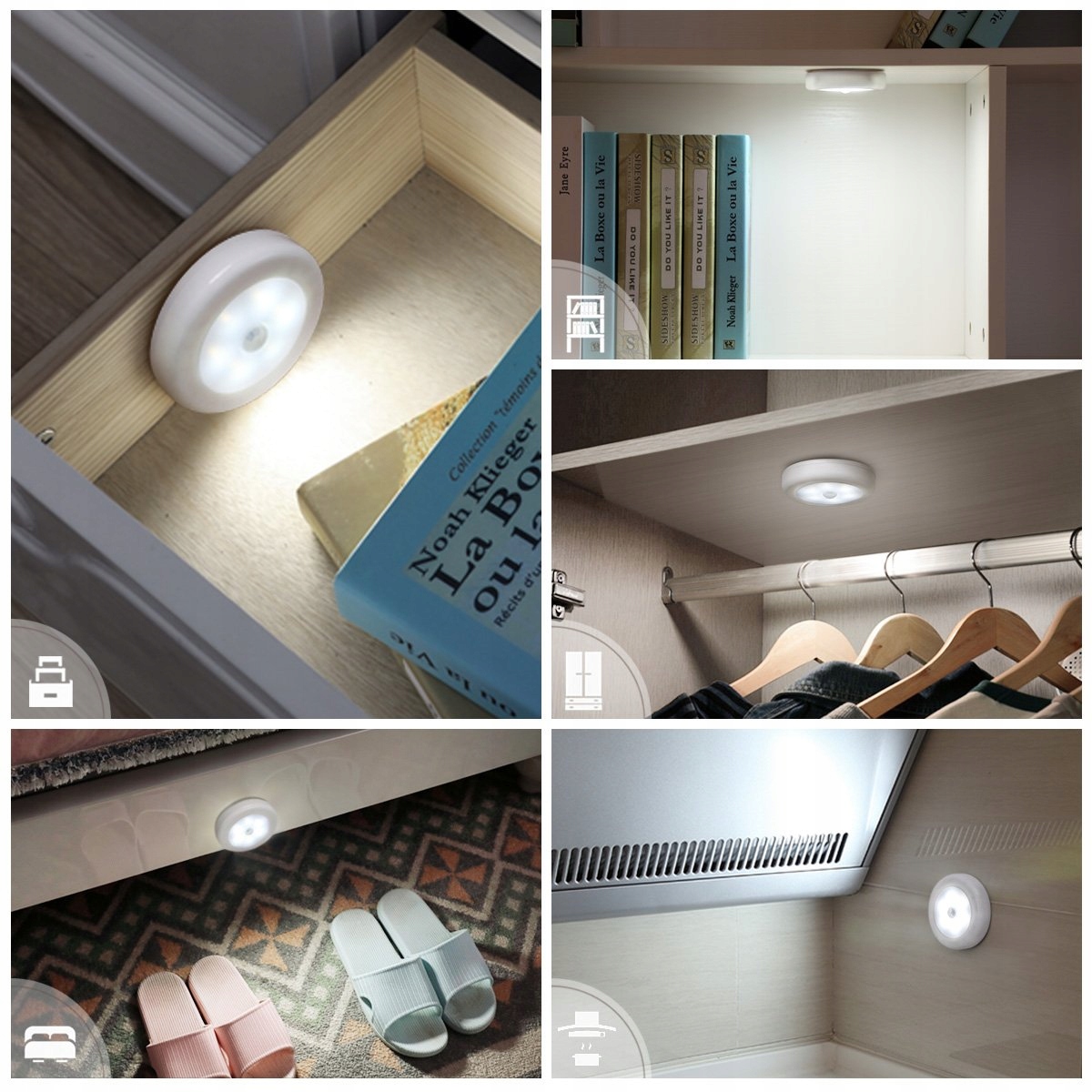 3x LED lempa, prieblandos judesio jutiklis, PIR BATERIJOS