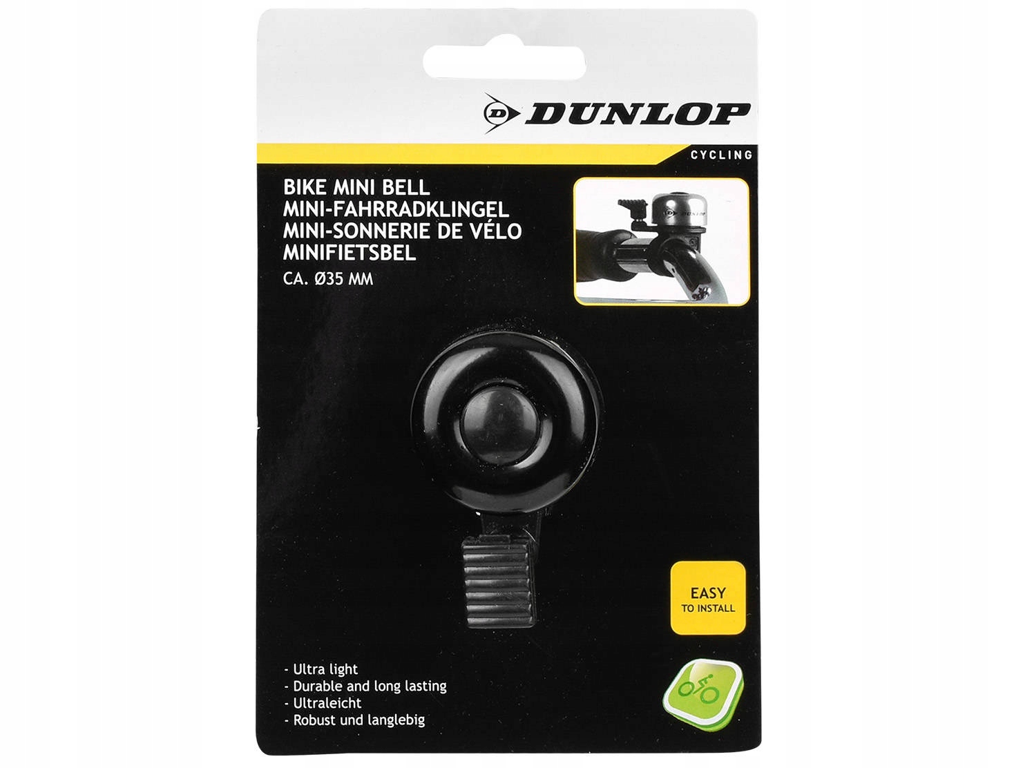 DUNLOP CLASSIC DVIRAČIO VARPAS DVIRAČIUI, METALINIS, JUODAS, GARSI