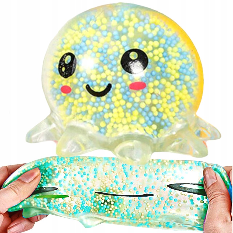 Šviesiantis squishy aštuonkojis su LED