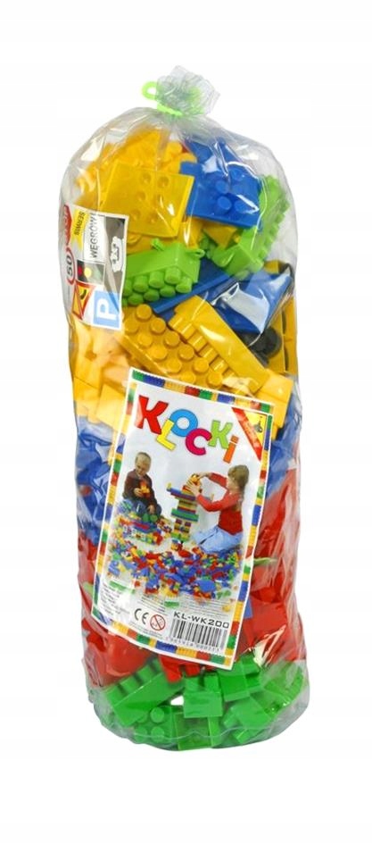 Adamigo dideliai plastmasės konstruktoriniai klociniai, 200 vnt.