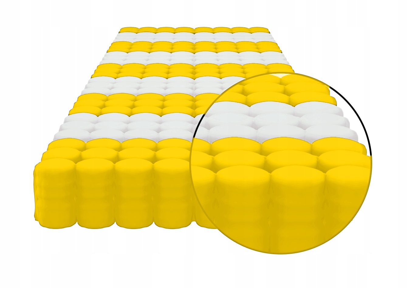 Čiužinys 160x200 GET SLEEP su kokoso spyruokle Yellow Night Comfort+ h3/h4