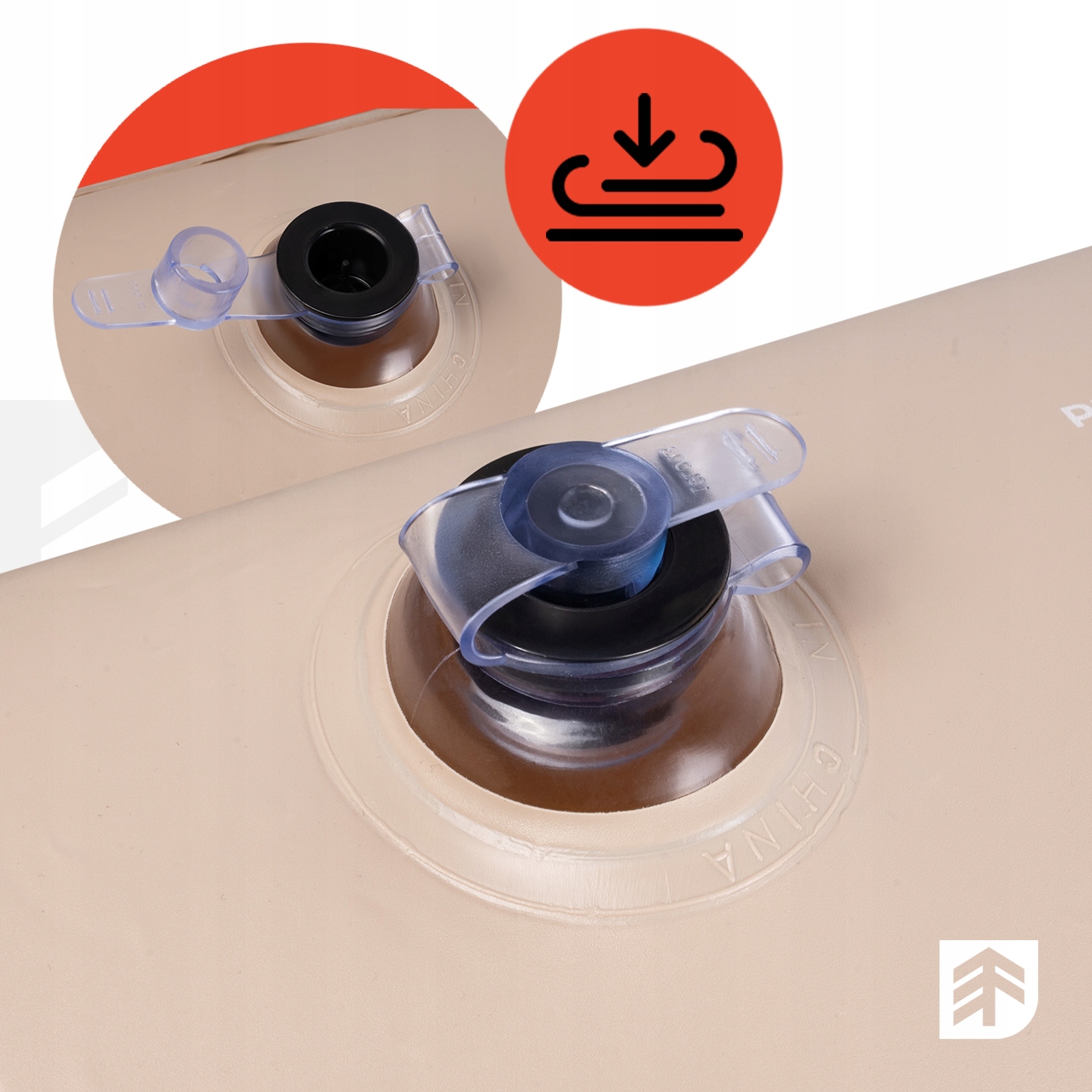 Epifit dvivietis pripučiamas matracas su USB-C pompa