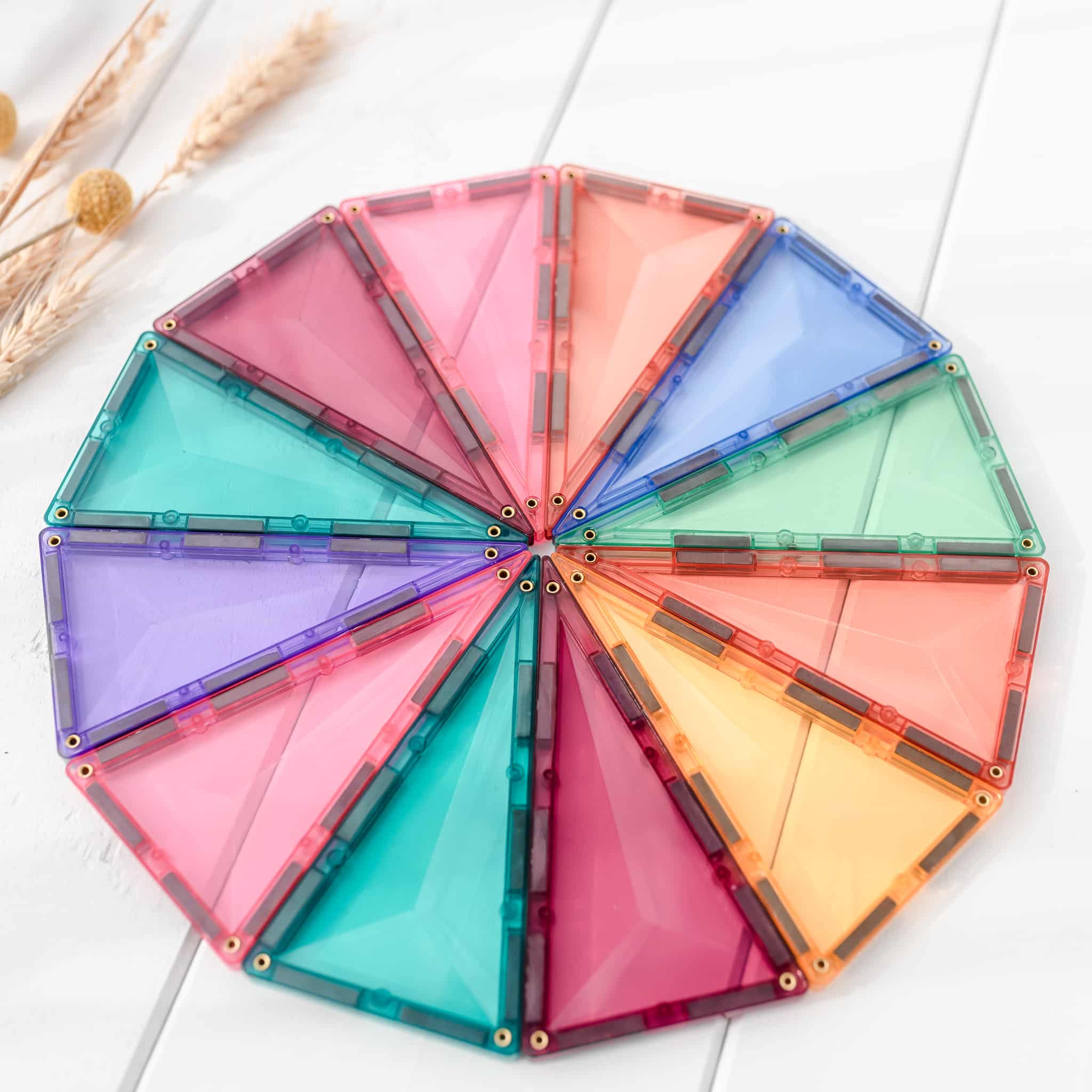 Connetix Pastel Geometry Pack magnetiniai blokeliai 40 vnt, geometrinės formos