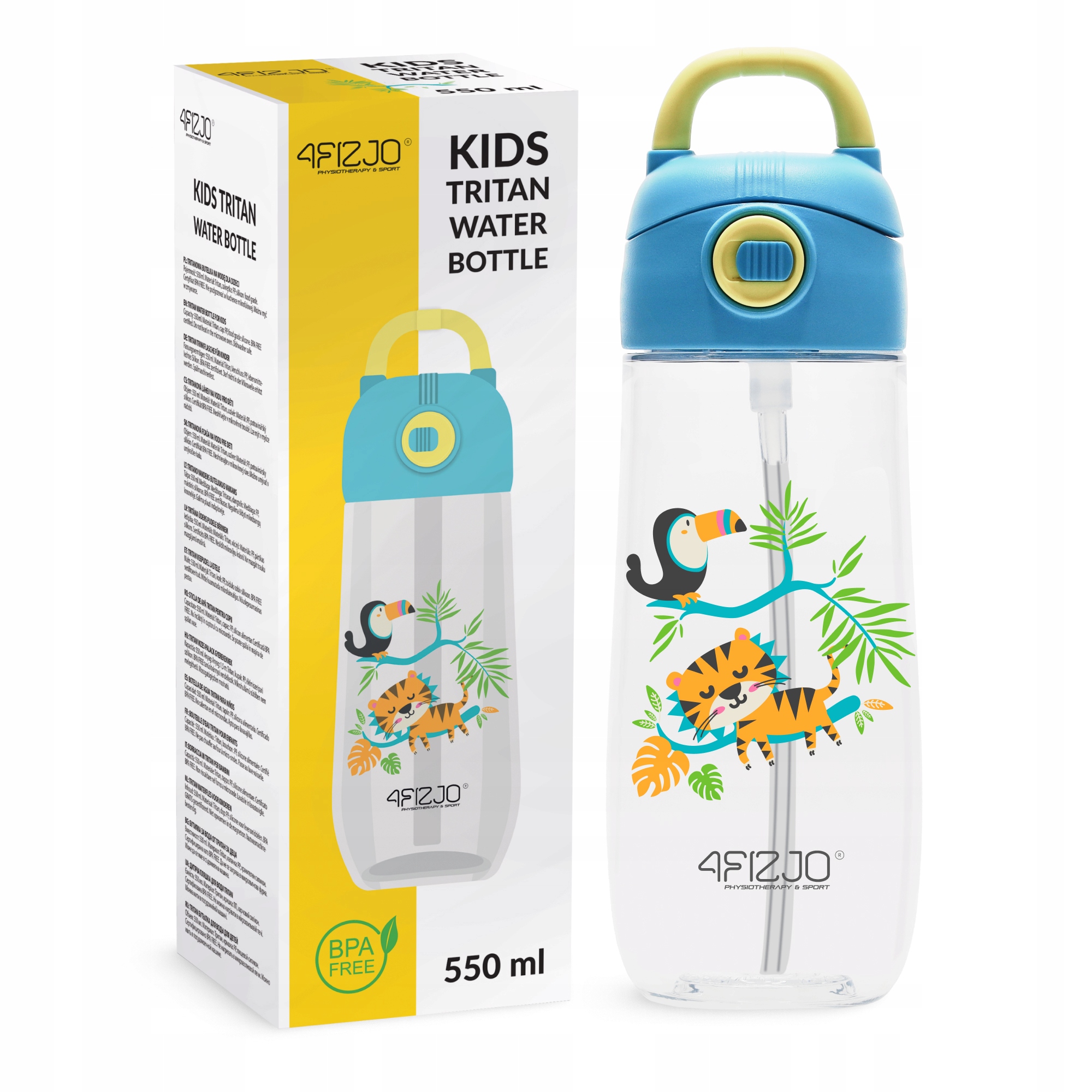 4Fizjo butelė vaikui 550 ml tritan sportui