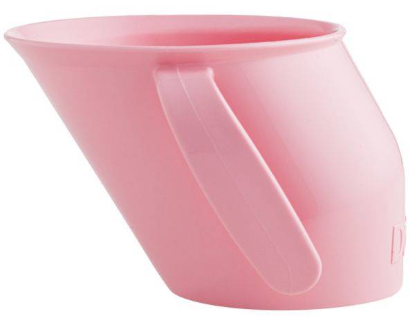 Doidy Cup rausvasis mokymo puodelis 3+