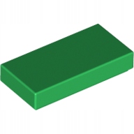 LEGO žalia plytelė 1x2 10 vnt.