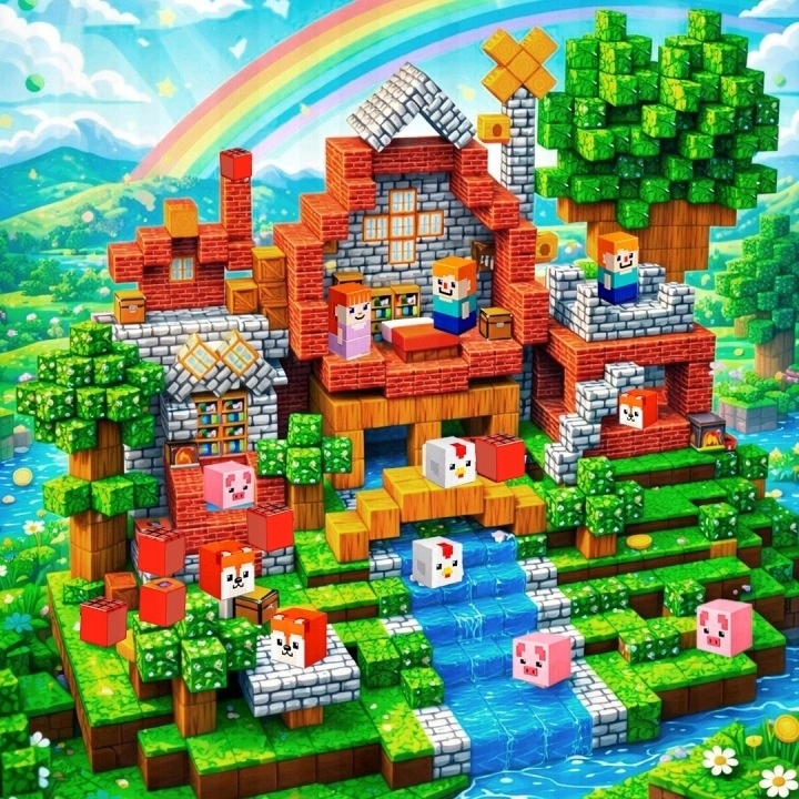 MTOYS klocki magnetyczne 3D piksele sześciany 150 el