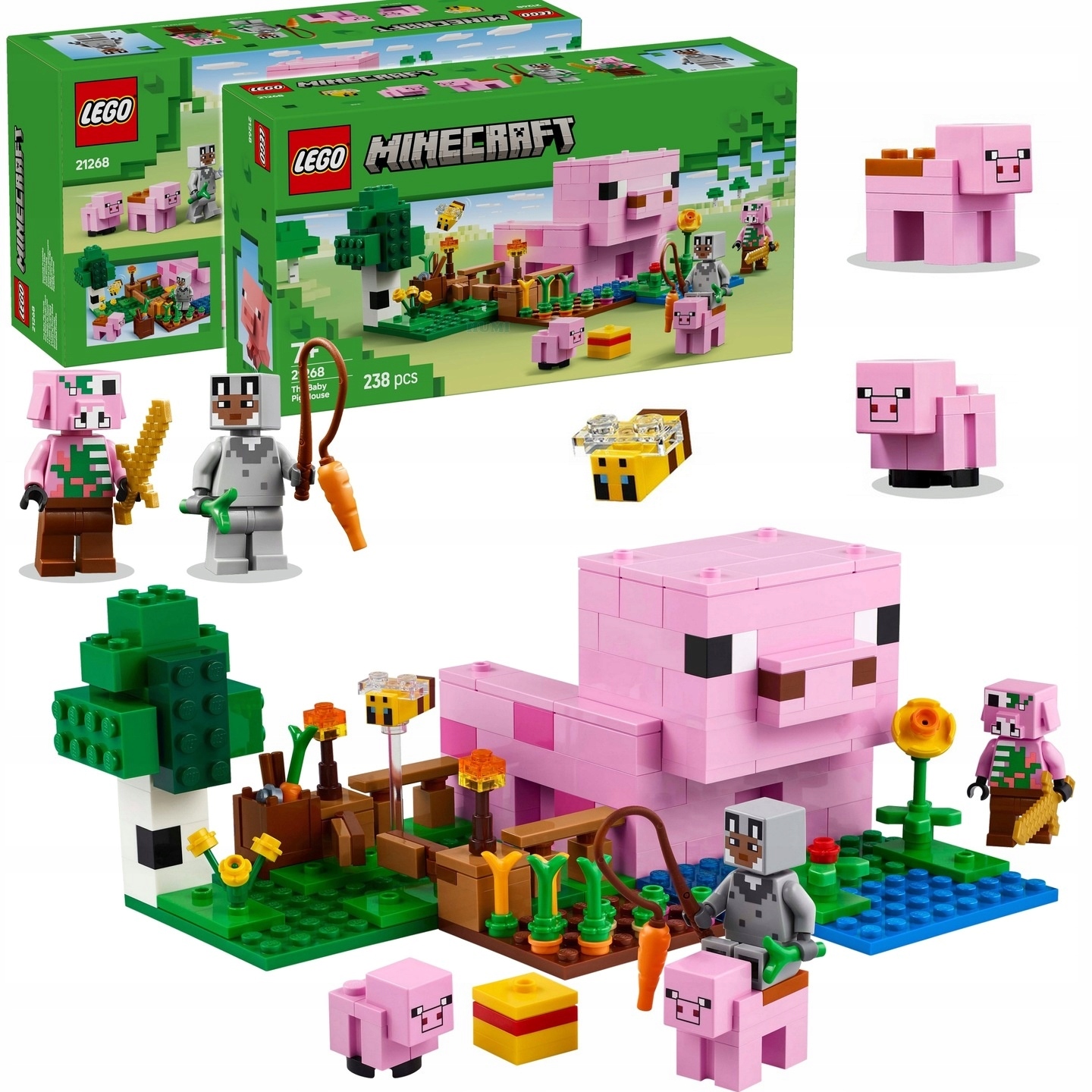 LEGO Minecraft kiaulės namas ūkis 21268