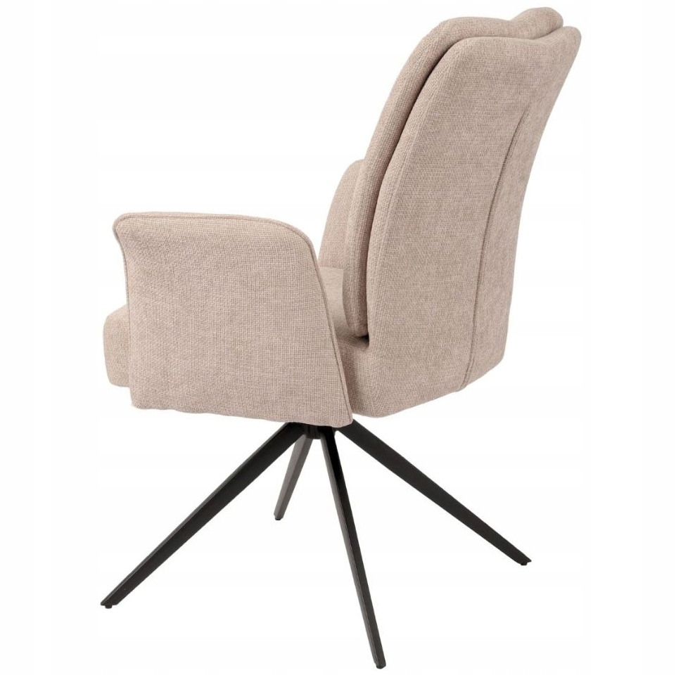 Stanley Beige minkšta pasukama valgomojo kėdė su porankiais
