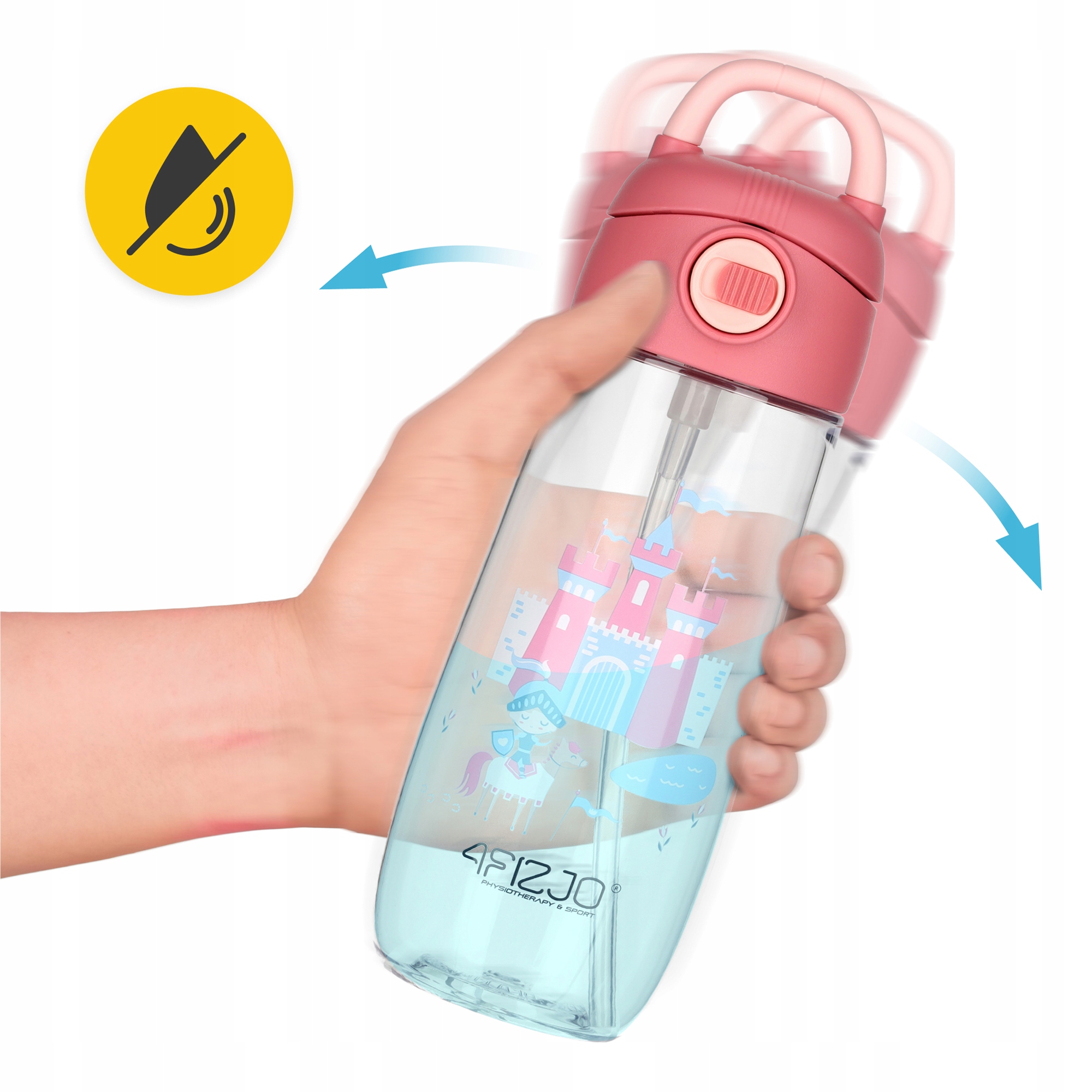 VANDENS BUTELIS VAIKŲ BUTELIŲ GĖRIMAS MOKYKLUI TRITAN SPORTS 550 ML