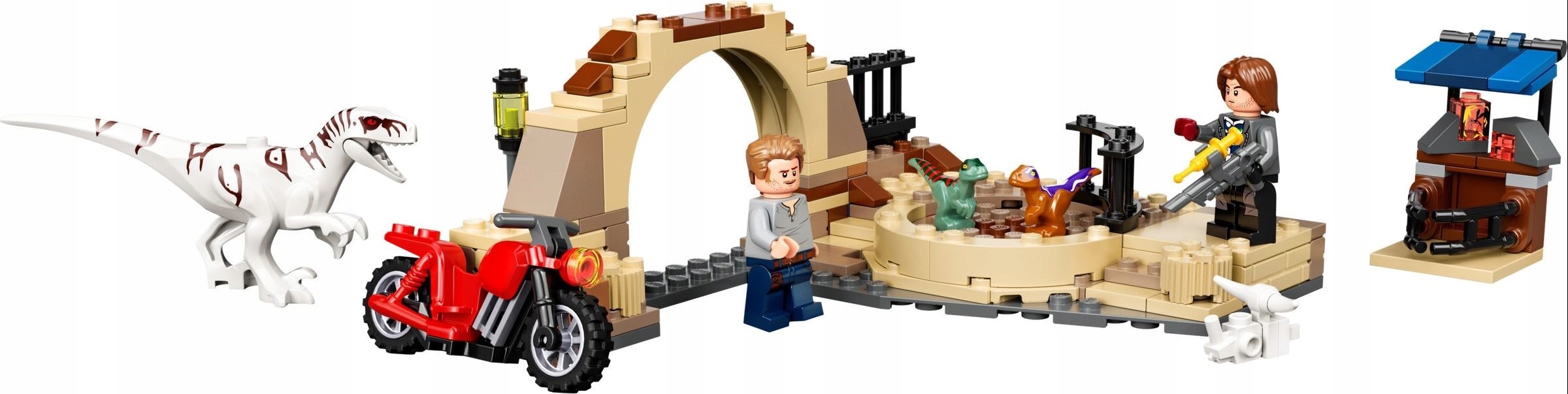 Lego Jurassic World atrocirapto vėžimasis motociklu 76945