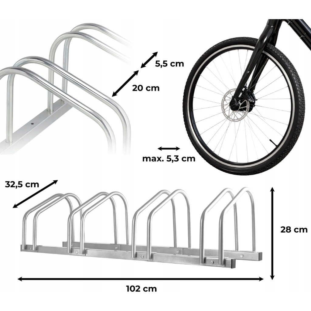 Dviračių stovas BIKE Metalinis laikiklis 4 dviračių stovams. Tvirtas ir tvirtas