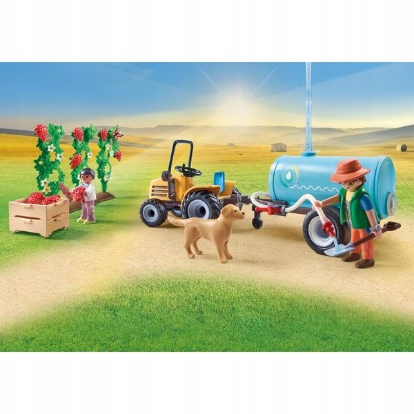 PLAYMOBIL 71442 Country Blocks Traktorius su priekaba ir vandens baku