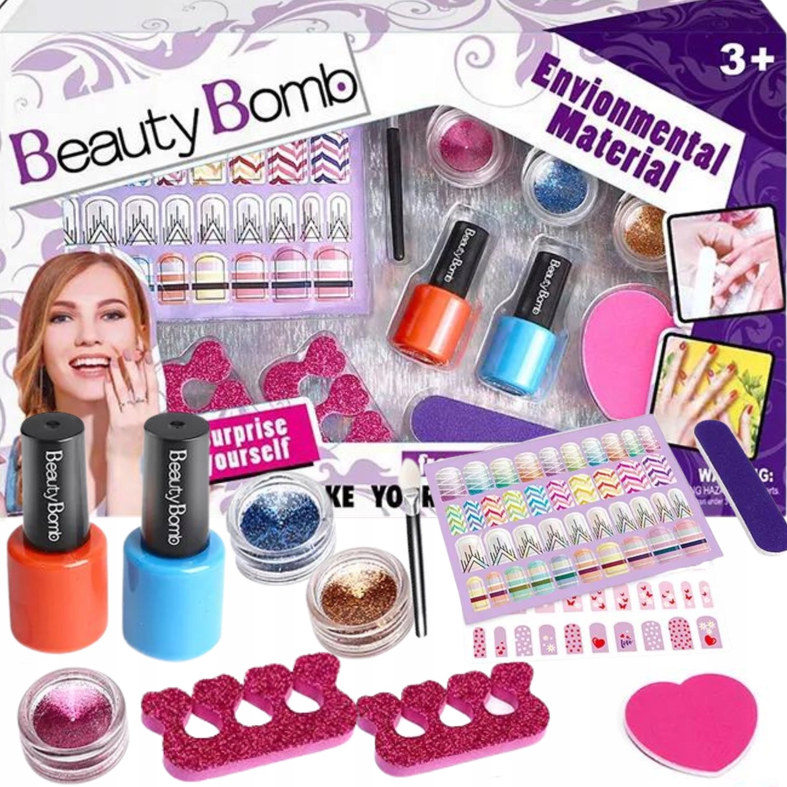 ProNice paznokčių dažymosi rinkinys su nagelių tipmais