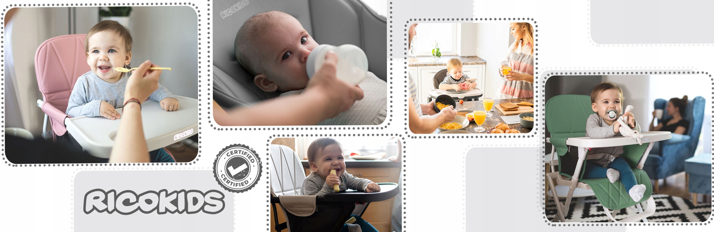 SINCO VAIKŲ MAITINIMO KĖDĖ, sulankstoma, RICOKIDS DĖKLĖ + KREDĖLIS