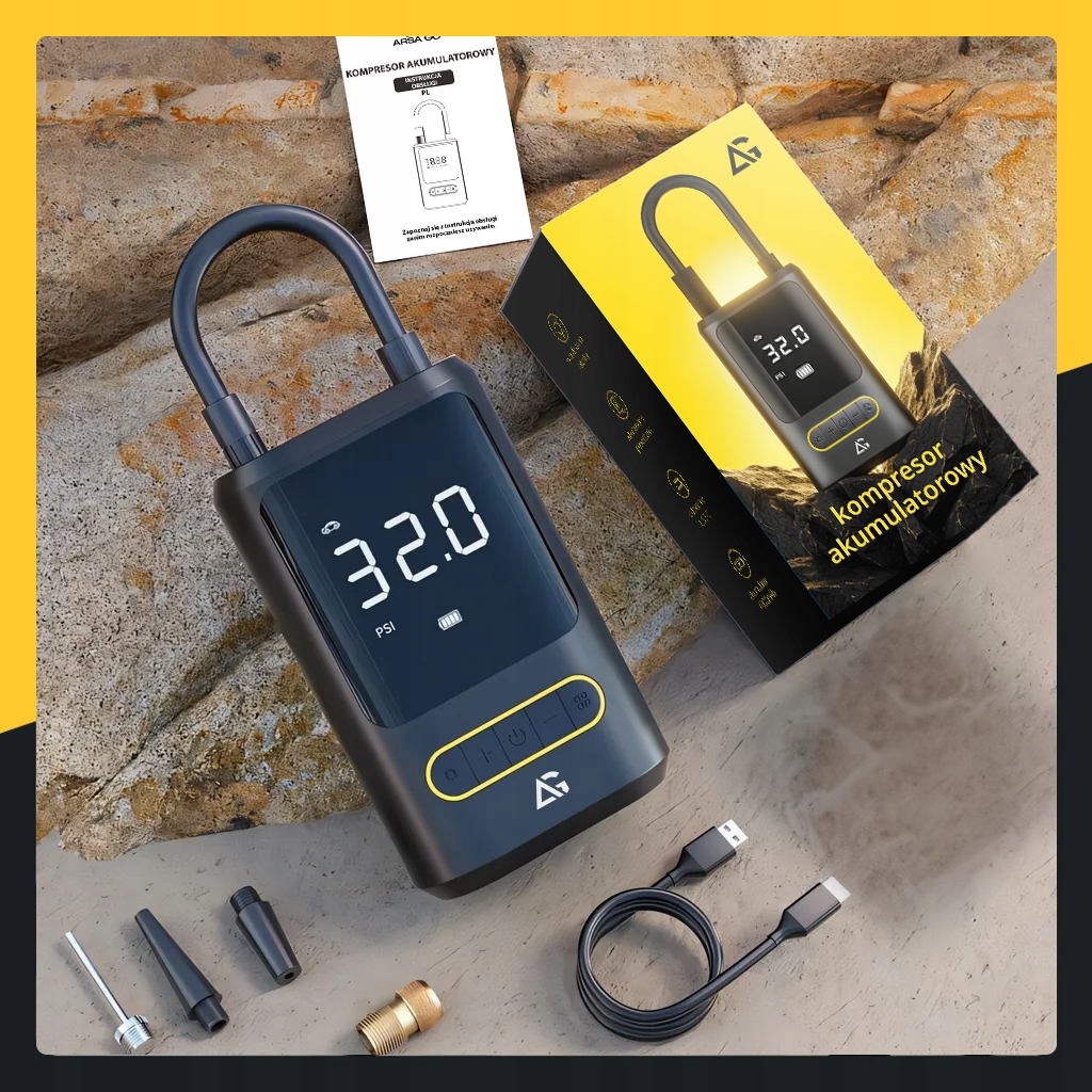 ARSA GO elektrinė pompa su kompresoriumi ir powerbank