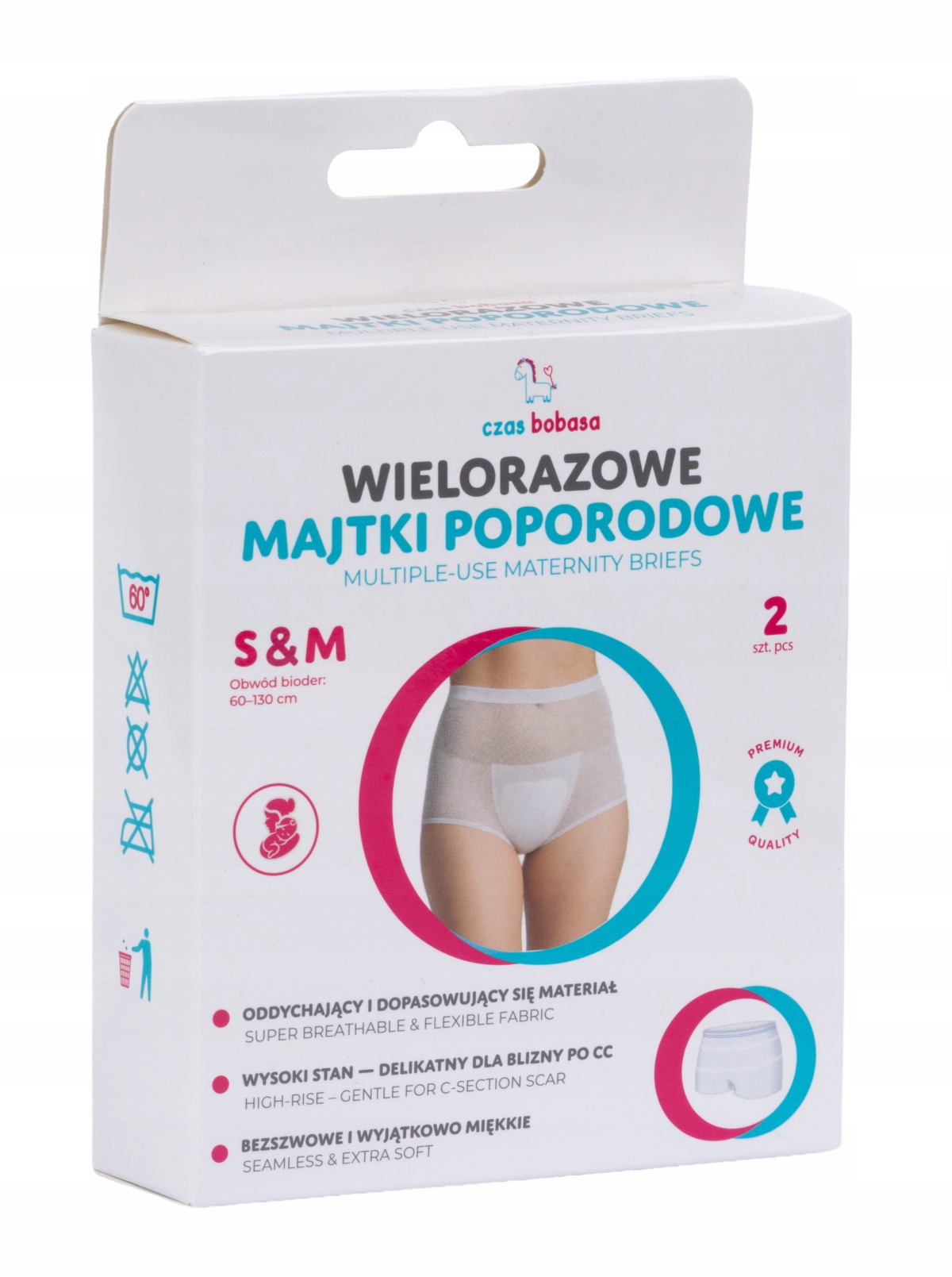Czas Bobasa daugkartinės nėščios moters kelnaitės S/M