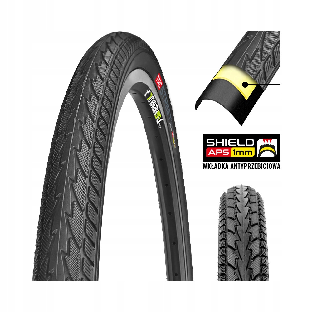 TRC dviračio padanga 26x1.75 su apsauga nuo vėžų