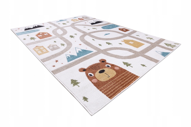 Kilimas FUN 120x170 Fleece vaikams, gatvės, kreminis