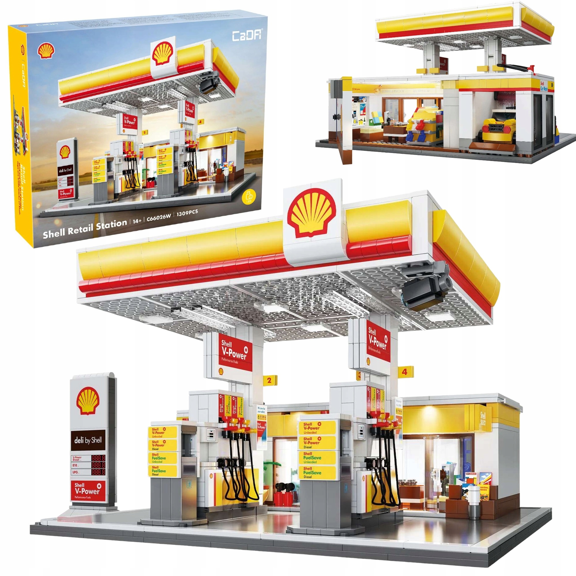 Cada konstruktoriai stotis degalinė Shell 1309 el. su LED