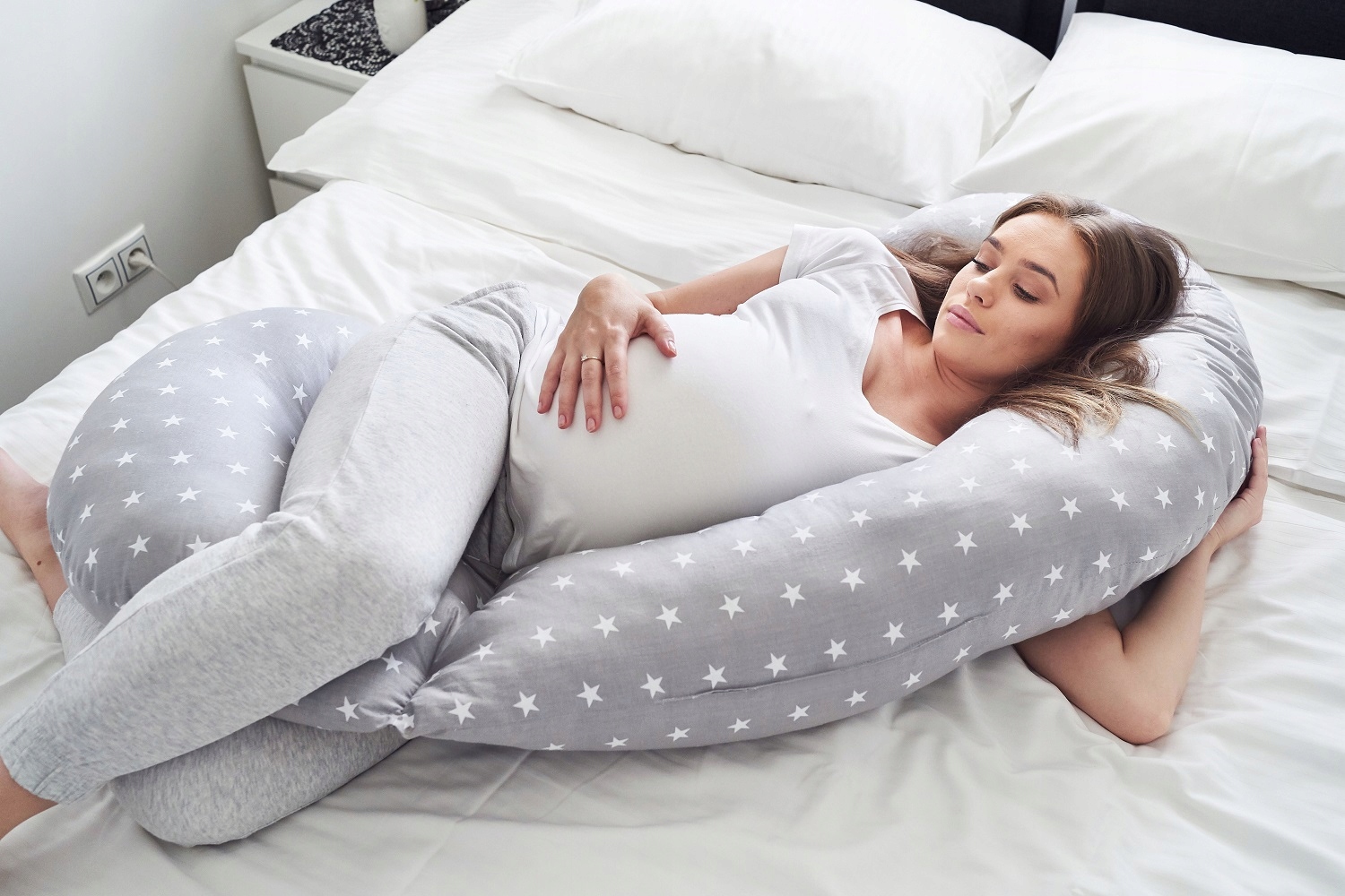 Babymam pagalvė nėščiajai C tipo rulonui